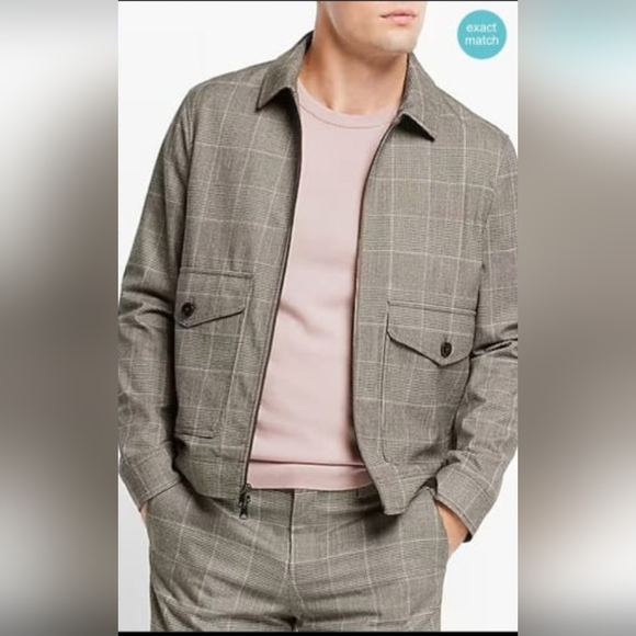 NWT Express Plaid Full Zip Jacket Size S - Picture 1 of 5